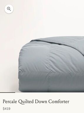 Boll & Branch Percale Quilted Down Comforter King